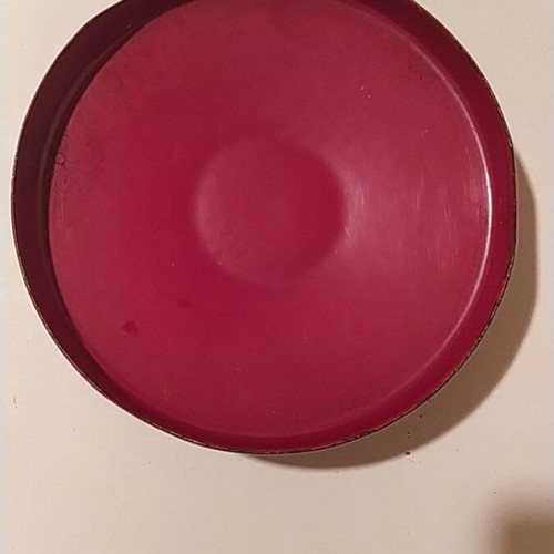 Enamel saucepan 17 cm used, 60s-70s vintage