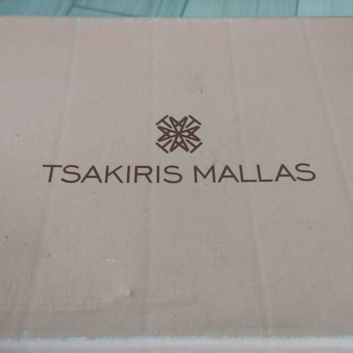 Tsakiris gold sandals used, size 39, with wear marks