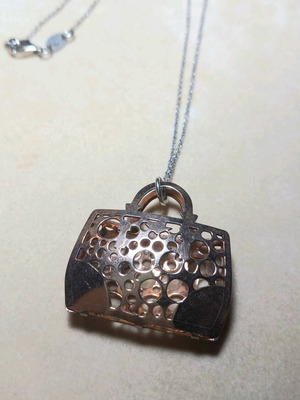 Silver and rose gold necklace