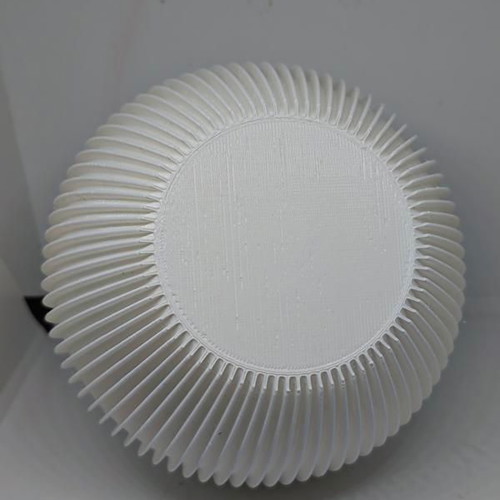 Modern white 3D printed vase like new with organic design