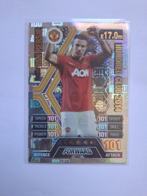 Topps Match Attax Premier League 2016-17 Robin Van Persie Hundred Club 2014