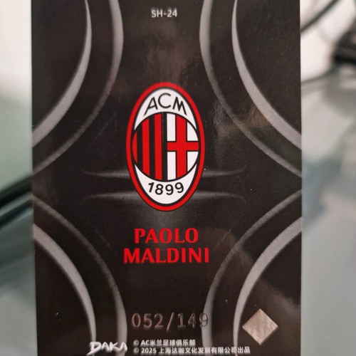 Paolo Maldini Blue Wave Refractor card like new 2024-25 Forever Moments