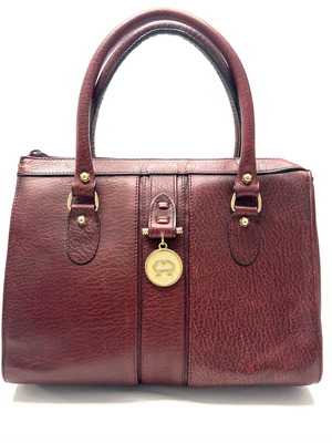 Aigner μπορντό vintage δερμάτινη χειρός τσάντα μεταχειρισμένη