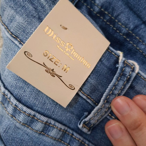 Jean with rhinestones new, size M 38 10, blue