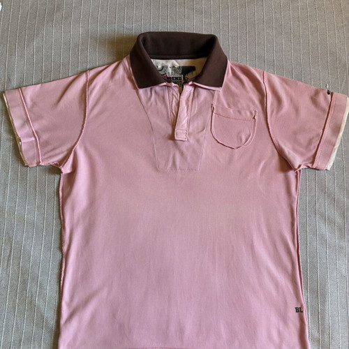 Y2K Harajuku Japanese Streetwear Osaka Dragons Layered Pink Polo Shirt XL like new