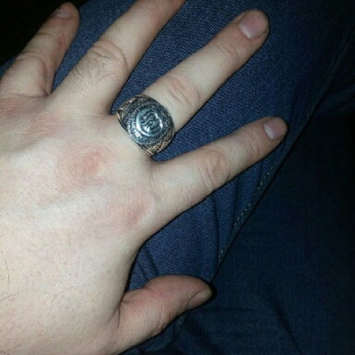 Men's Retro Ring with Arabic Characters like new