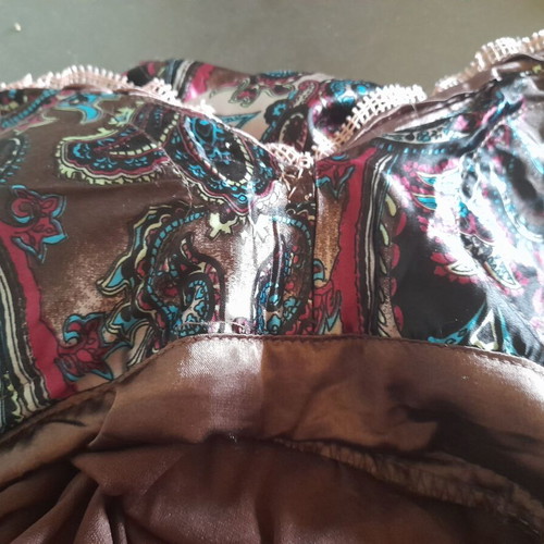 Pinko Satin Dress Large With Paisley And Stones Like New