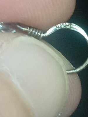 Silver 925 earrings spoon and cake