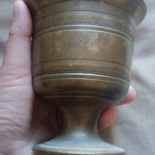 Vintage brass mortar 12 cm like new without pestle