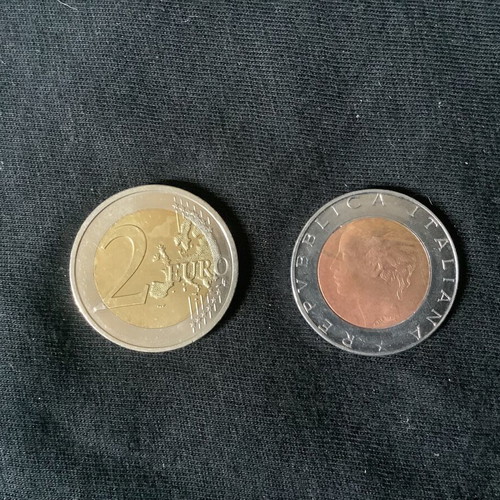 Bimetallic coins used, pack of 12 from around the world