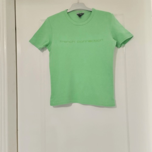 French Connection lime green cotton t-shirt size S