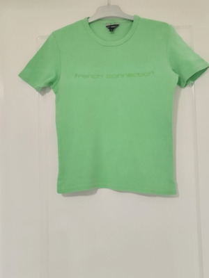 French Connection lime green cotton t-shirt size S