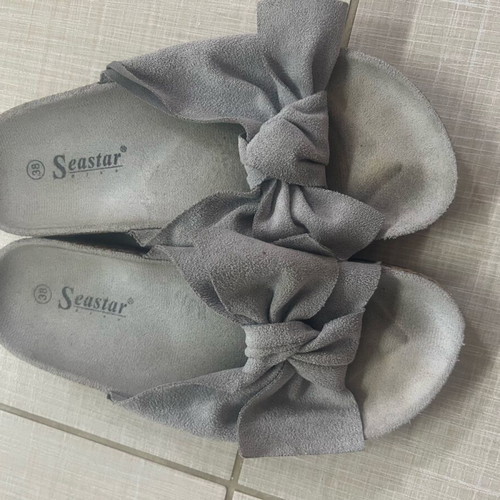 Slippers like new, size 38, gray and pink