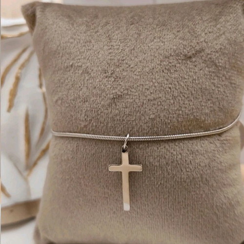 Steel hand chain new, silver, 20 cm