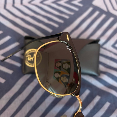 Ray-Ban sunglasses used, black and gold