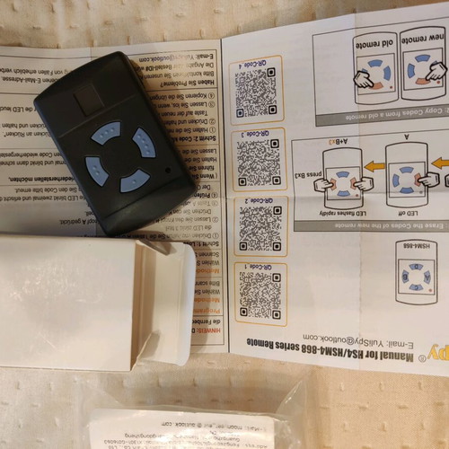 Hörmann HSM4 868 MHz remote new, for garage doors with blue buttons