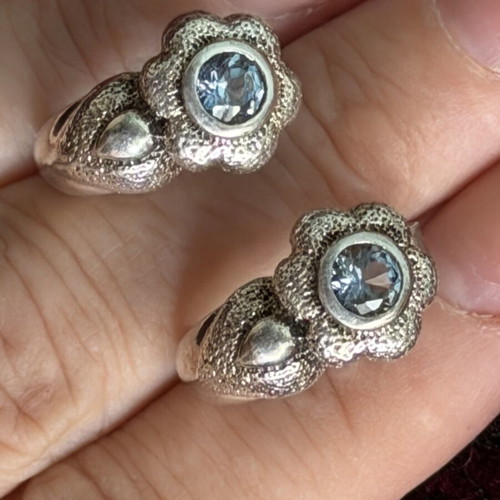 Silver earrings 925 handmade, like new, 8.3 g