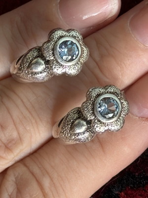 Silver earrings 925 handmade, like new, 8.3 g