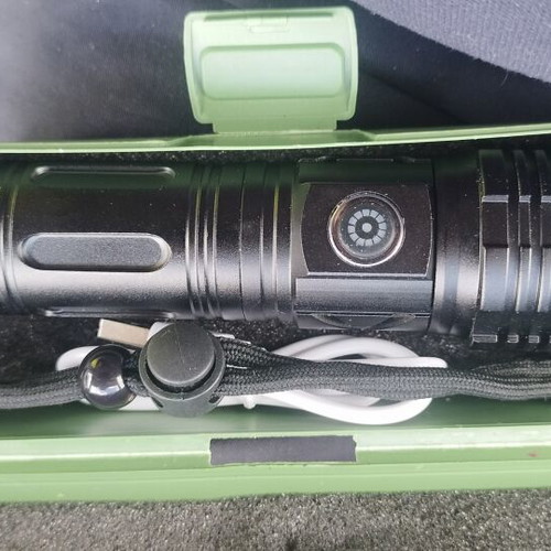 Rechargeable LED Handheld Flashlight with Carrying Case