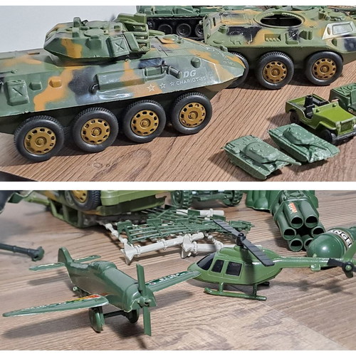Pack of over 100 used plastic army men figures