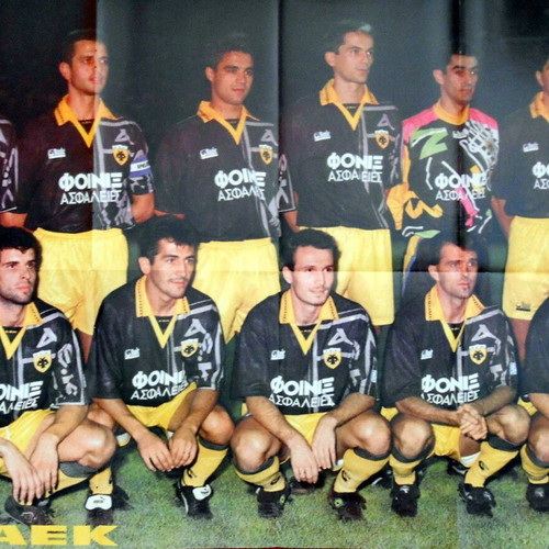 AEK Basic 1993 - 1994 goalkeeper shorts used, size XL