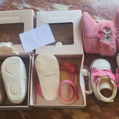 Baby shoes size 18 new, set of 4 pairs