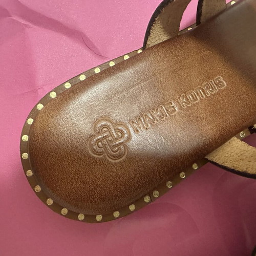 Makis Kotris leather sandals like new, size 37, beige
