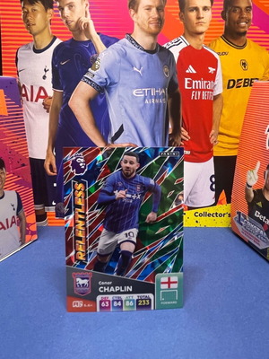 Premier League 2025 Adrenalyn XL карта Relentless Chaplin нова