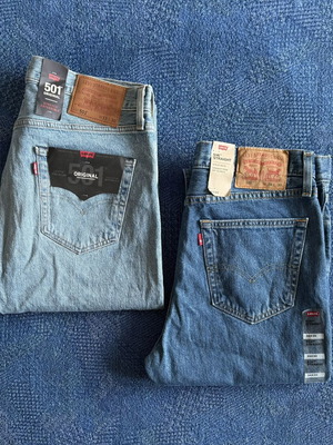 Levi's 501 Original and 516 Straight men's jeans new, blue, size 32