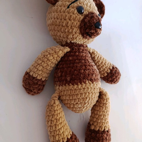 Handmade knitted teddy bear 30 cm like new