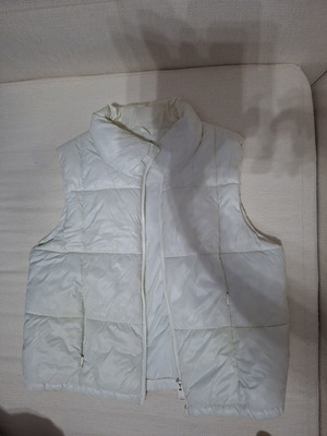 Ovs Fashion sleeveless padded vest, white, size S