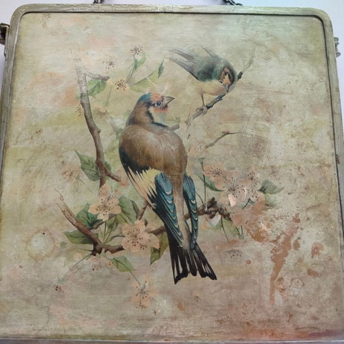 Triple Wall and Table Mirror with Bird Motif used