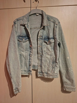 Denim jacket slightly elastic-soft like new, blue, size M