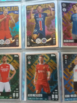 Champions League & Europa League Match Attax Limited Edition pack of 22-27 cards like new