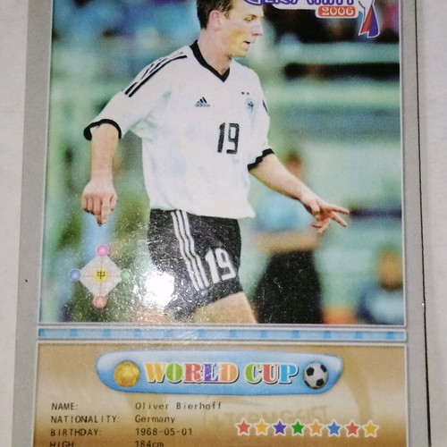 Oliver Bierhoff collectible card used, World Cup 2006