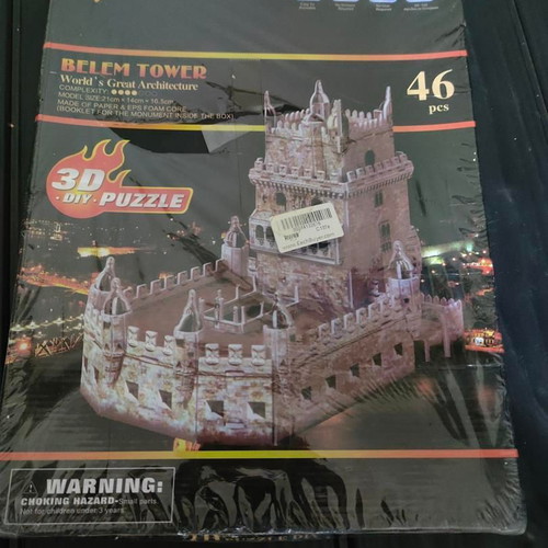 3D DIY Puzzle Belem Tower 46 pieces like new