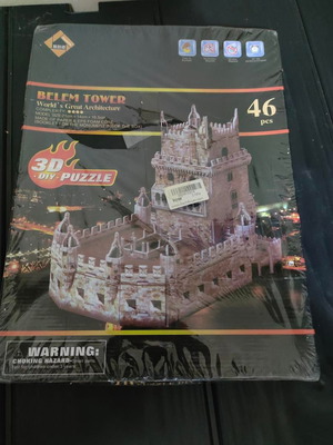 3D DIY Puzzle Belem Tower 46 pieces like new