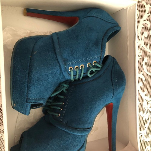 Celebrity ankle boots like new, size 38, green-turquoise