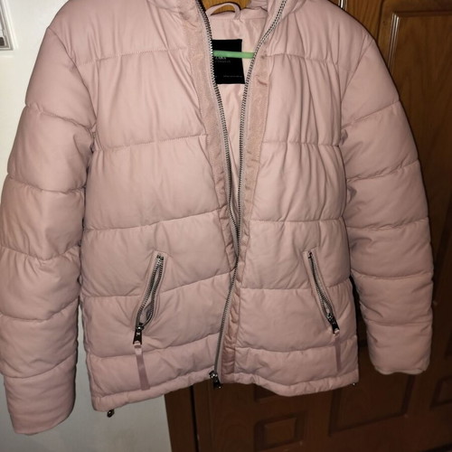 Zara jacket like new, soft pink with silver zipper