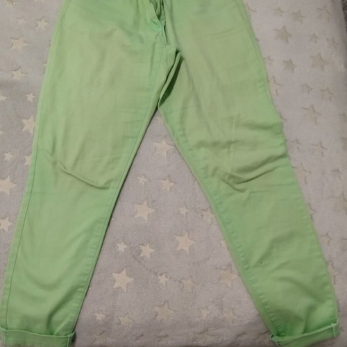 H&M women's jeans used, mint color, size 38
