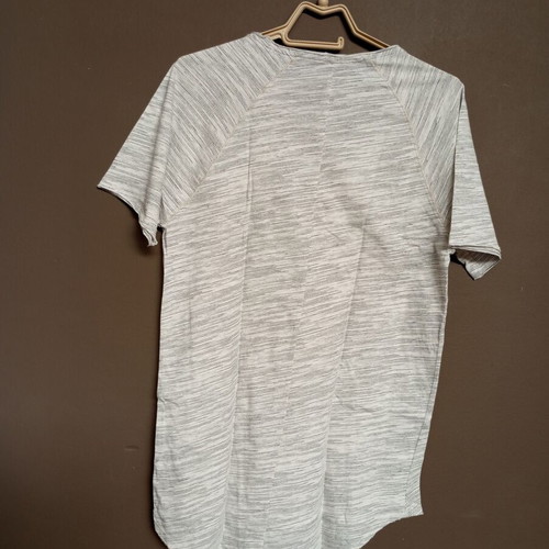LCW Casual men's t-shirt with pocket, off-white melange, slim fit M/L