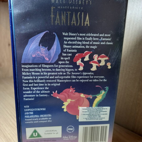 Fantasia VHS like new, English edition no subs