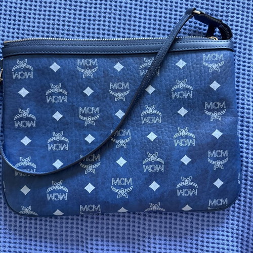 MCM Liz Medium reversible shoulder bag, blue