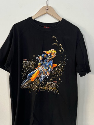 T shirt No Dirt No Fun σαν καινούργιο, μαύρο, μέγεθος large