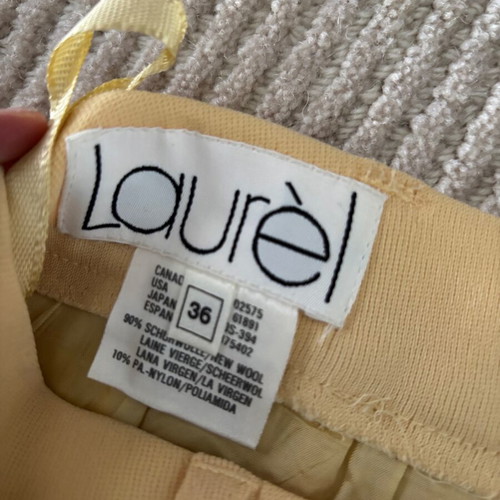 Laurel wool pants vintage (80s) used, yellow butter color