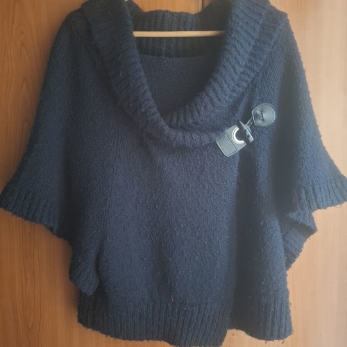 Wool sweater, blue, size M