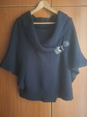 Wool sweater, blue, size M