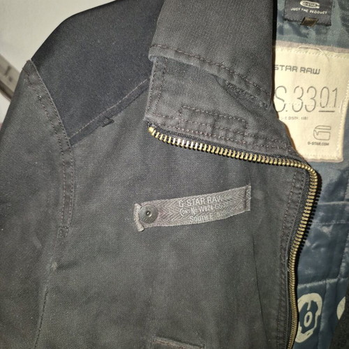 Men's jacket XL used, canvas fabric, black/dark gray
