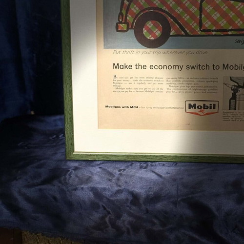 Original Mobilgas Advertising Poster