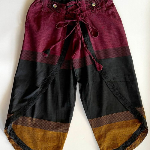 Salvari 3/4 from Nepal like new, black and burgundy, size M